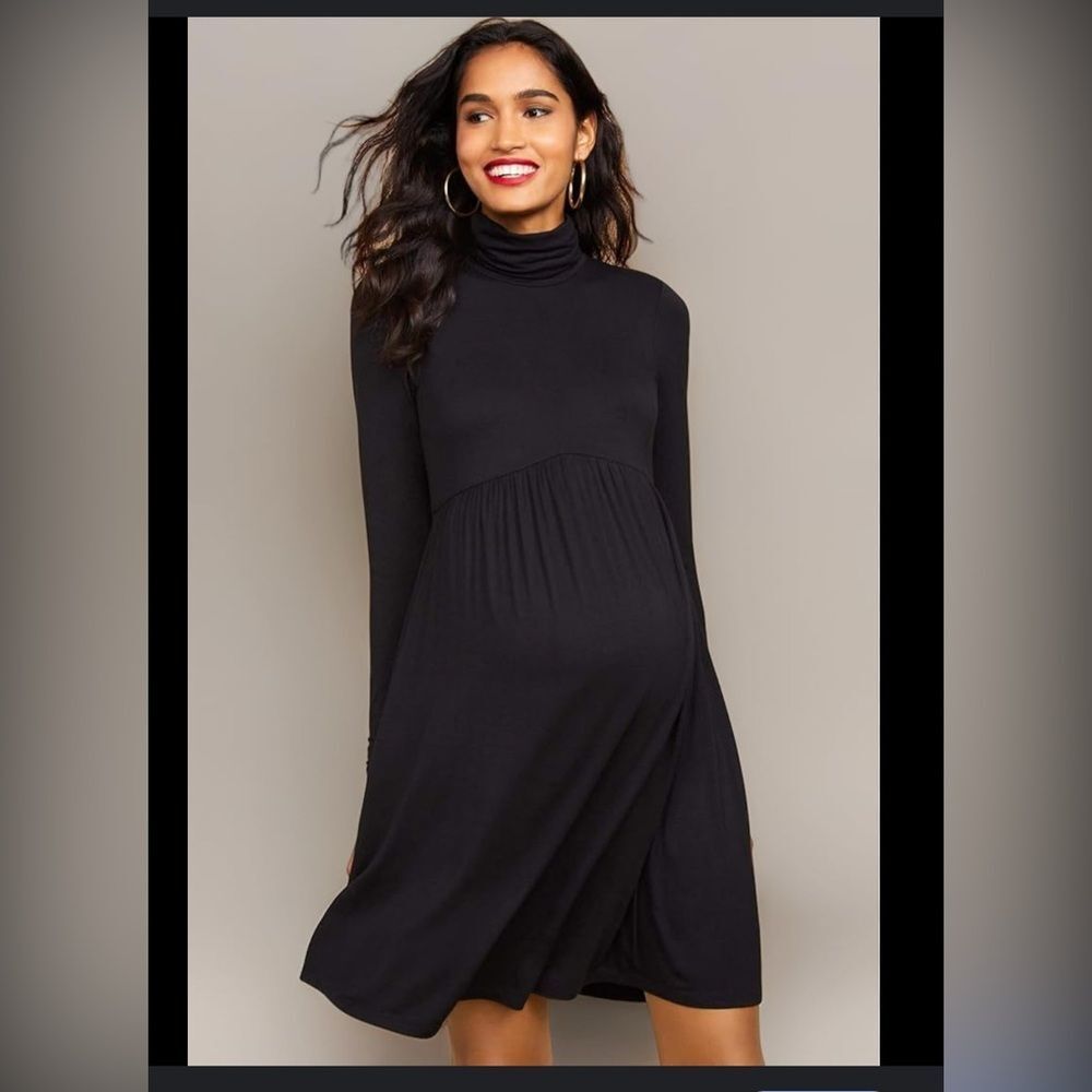 MOTHERHOOD Maternity black dress Sz S